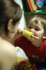 Me eating corn on the cob
