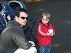 Me and Dad waiting for a train in Tilden park