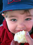 Eating apple