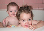 Having a bath