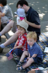 Dad, Nat, me and Luca watching the parade