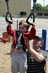 Mark helping me to swing