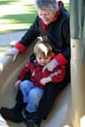 Me and Grandma on the slide