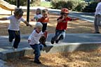Auden, Feargal, Liam and Me jumping