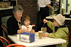 With Grandma at Ghirardelli's