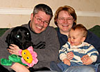 Clive, Uncle John, Aunty Vanessa and me